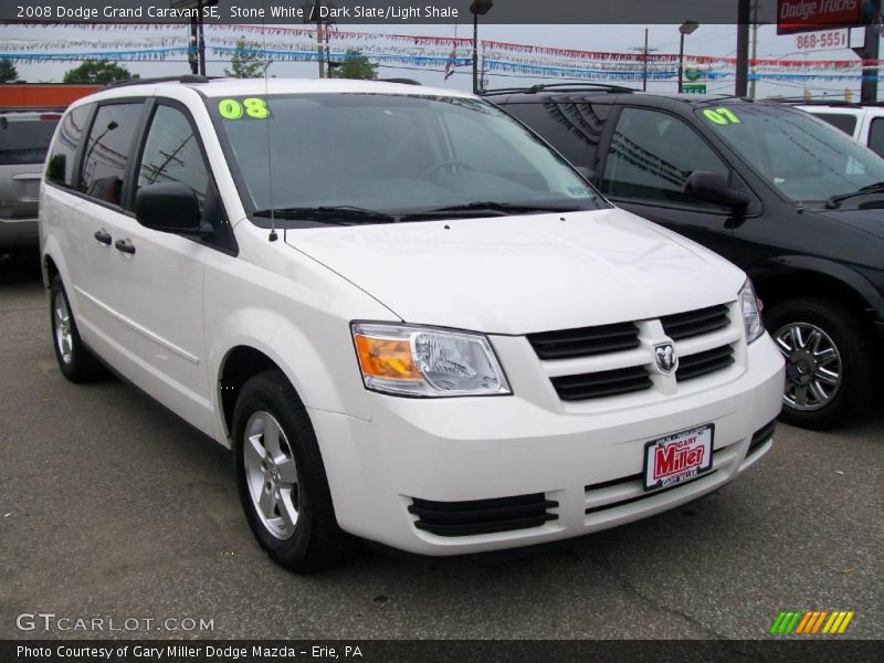 Stone White / Dark Slate/Light Shale 2008 Dodge Grand Caravan SE