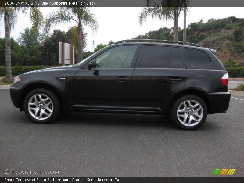 Black Sapphire Metallic / Black 2006 BMW X3 3.0i