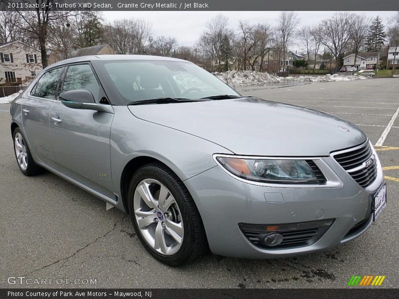 Granite Grey Metallic / Jet Black 2011 Saab 9-5 Turbo6 XWD Sedan