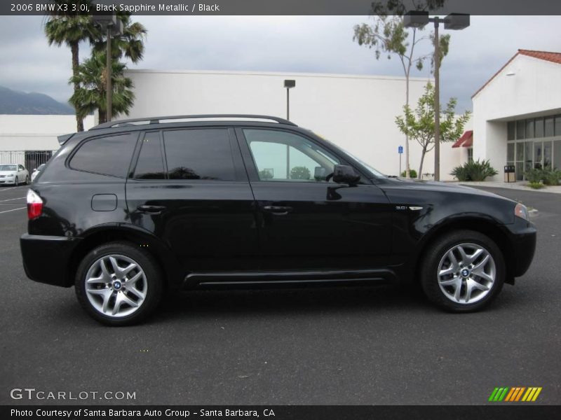 Black Sapphire Metallic / Black 2006 BMW X3 3.0i