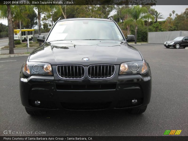 Black Sapphire Metallic / Black 2006 BMW X3 3.0i