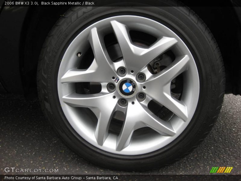 Black Sapphire Metallic / Black 2006 BMW X3 3.0i