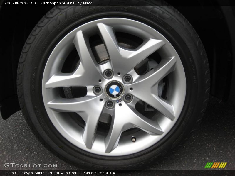 Black Sapphire Metallic / Black 2006 BMW X3 3.0i