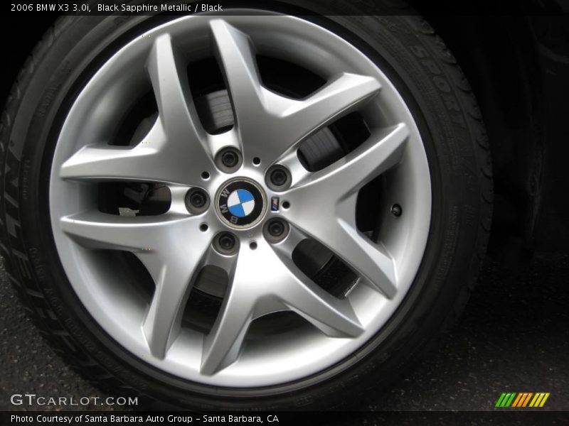 Black Sapphire Metallic / Black 2006 BMW X3 3.0i