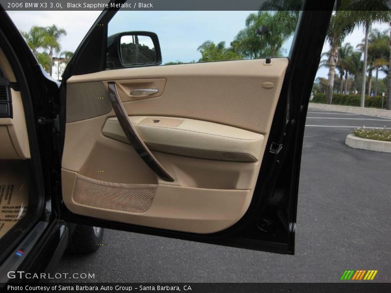 Black Sapphire Metallic / Black 2006 BMW X3 3.0i