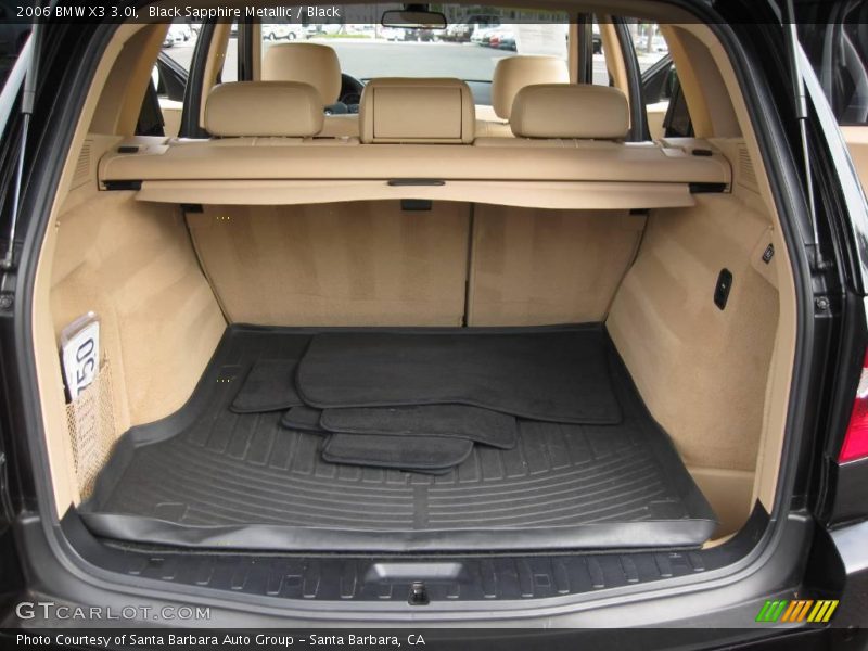 Black Sapphire Metallic / Black 2006 BMW X3 3.0i
