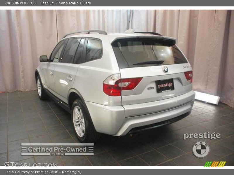 Titanium Silver Metallic / Black 2006 BMW X3 3.0i