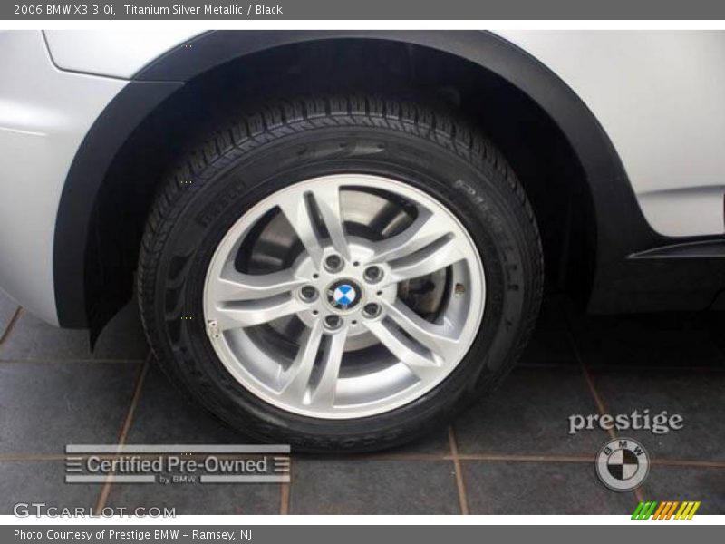 Titanium Silver Metallic / Black 2006 BMW X3 3.0i