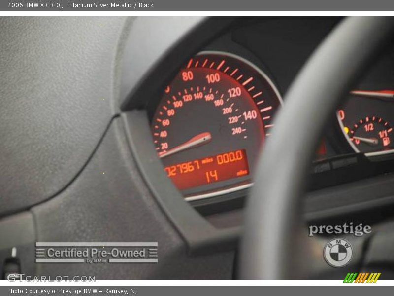 Titanium Silver Metallic / Black 2006 BMW X3 3.0i