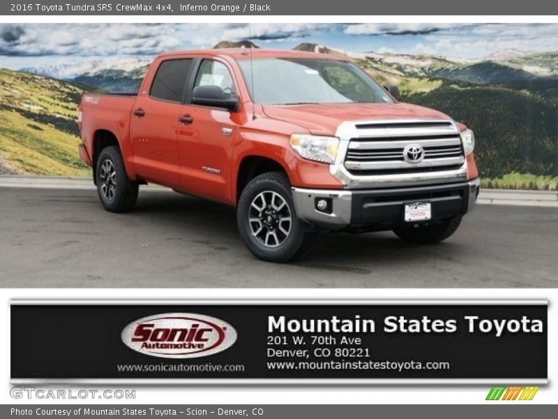 Inferno Orange / Black 2016 Toyota Tundra SR5 CrewMax 4x4