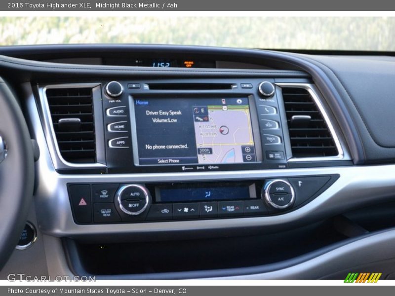 Midnight Black Metallic / Ash 2016 Toyota Highlander XLE