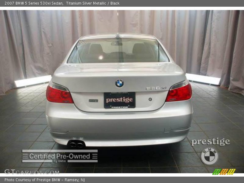 Titanium Silver Metallic / Black 2007 BMW 5 Series 530xi Sedan