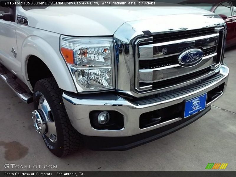 White Platinum Metallic / Adobe 2016 Ford F350 Super Duty Lariat Crew Cab 4x4 DRW