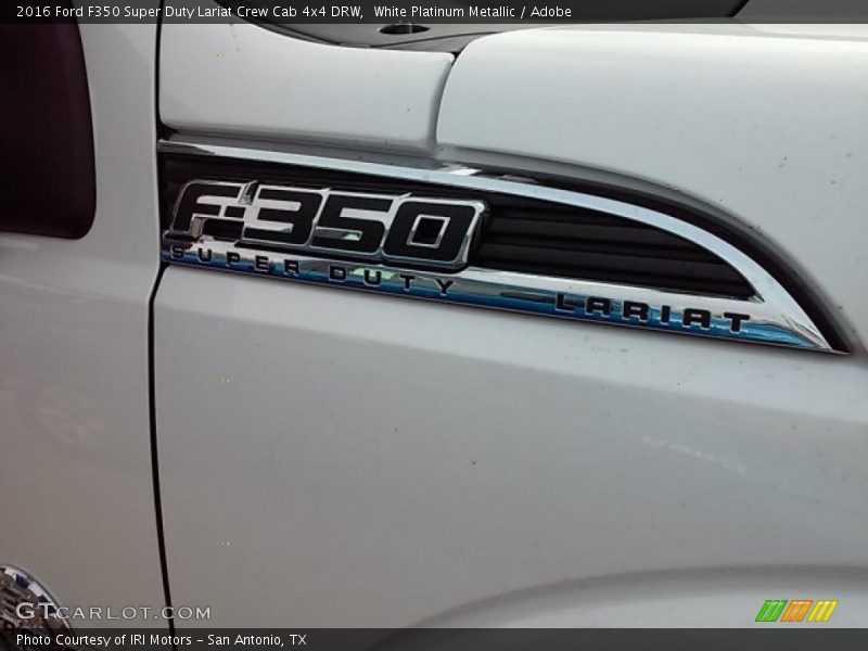 White Platinum Metallic / Adobe 2016 Ford F350 Super Duty Lariat Crew Cab 4x4 DRW