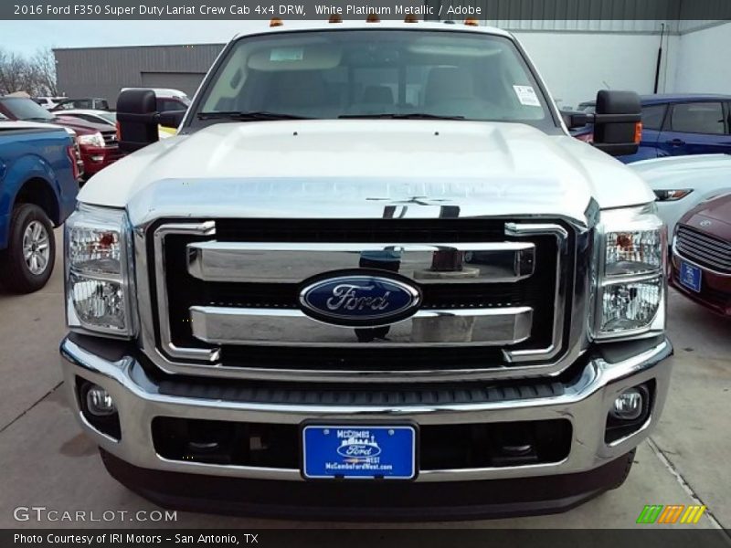 White Platinum Metallic / Adobe 2016 Ford F350 Super Duty Lariat Crew Cab 4x4 DRW