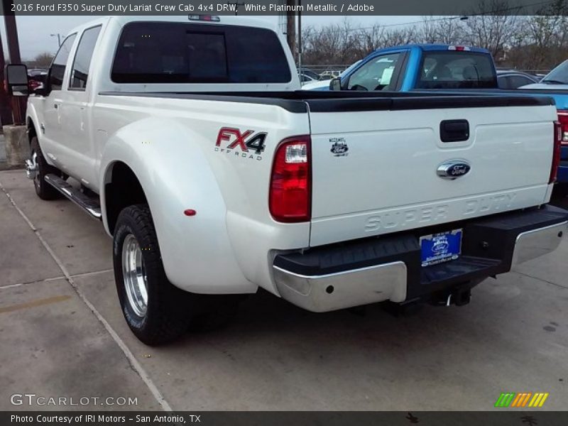White Platinum Metallic / Adobe 2016 Ford F350 Super Duty Lariat Crew Cab 4x4 DRW