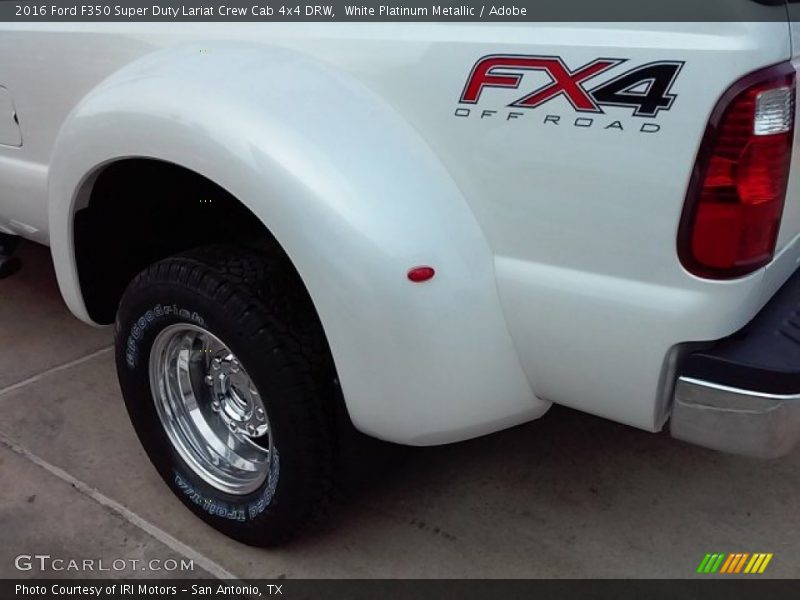 White Platinum Metallic / Adobe 2016 Ford F350 Super Duty Lariat Crew Cab 4x4 DRW