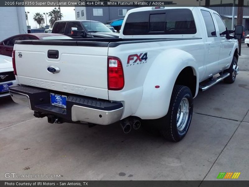 White Platinum Metallic / Adobe 2016 Ford F350 Super Duty Lariat Crew Cab 4x4 DRW