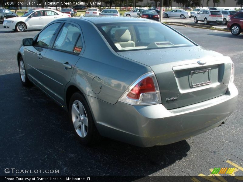 Titanium Green Metallic / Camel 2006 Ford Fusion SE