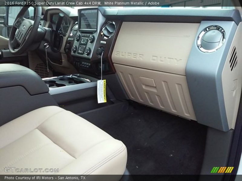 White Platinum Metallic / Adobe 2016 Ford F350 Super Duty Lariat Crew Cab 4x4 DRW