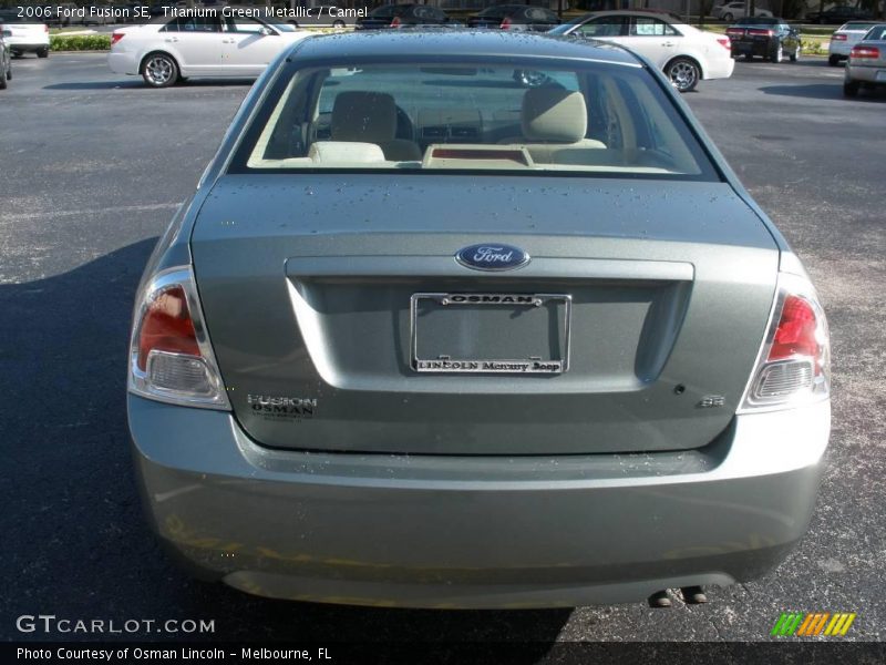 Titanium Green Metallic / Camel 2006 Ford Fusion SE