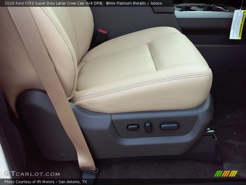 White Platinum Metallic / Adobe 2016 Ford F350 Super Duty Lariat Crew Cab 4x4 DRW