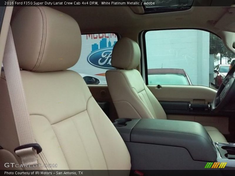 White Platinum Metallic / Adobe 2016 Ford F350 Super Duty Lariat Crew Cab 4x4 DRW