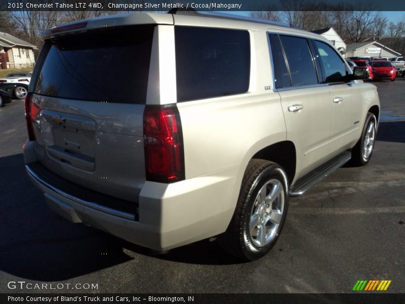 Champagne Silver Metallic / Cocoa/Mahogany 2015 Chevrolet Tahoe LTZ 4WD