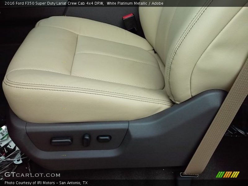 White Platinum Metallic / Adobe 2016 Ford F350 Super Duty Lariat Crew Cab 4x4 DRW
