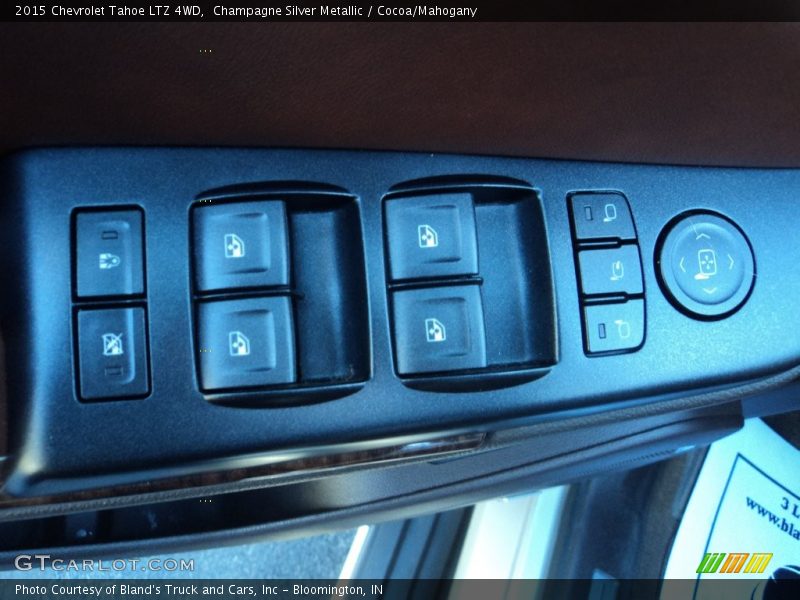 Champagne Silver Metallic / Cocoa/Mahogany 2015 Chevrolet Tahoe LTZ 4WD