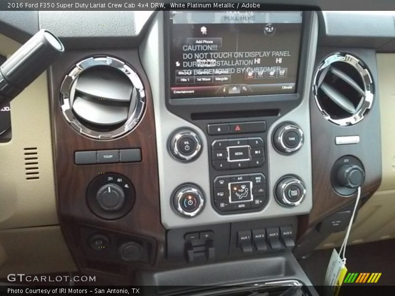 White Platinum Metallic / Adobe 2016 Ford F350 Super Duty Lariat Crew Cab 4x4 DRW