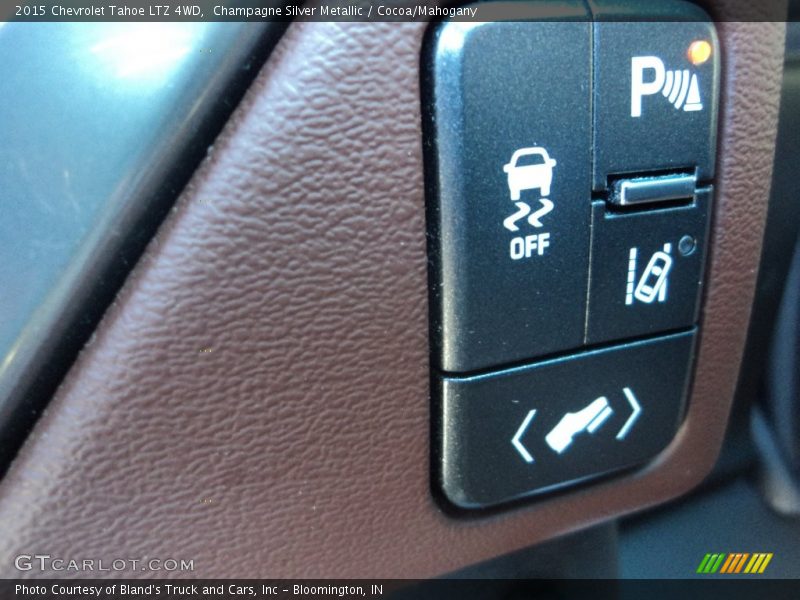Champagne Silver Metallic / Cocoa/Mahogany 2015 Chevrolet Tahoe LTZ 4WD