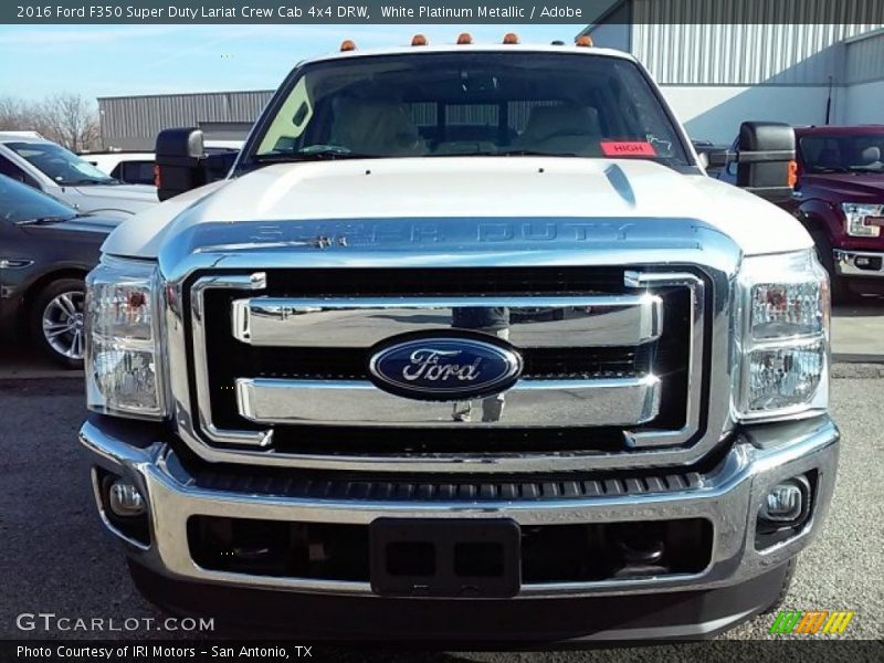 White Platinum Metallic / Adobe 2016 Ford F350 Super Duty Lariat Crew Cab 4x4 DRW