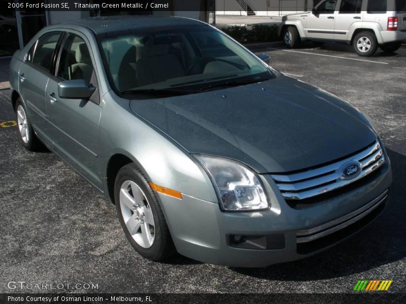 Titanium Green Metallic / Camel 2006 Ford Fusion SE