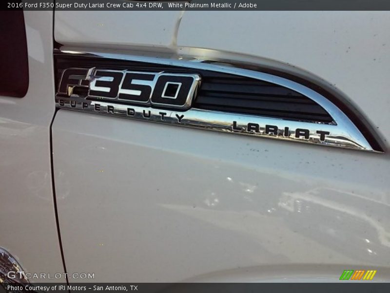 White Platinum Metallic / Adobe 2016 Ford F350 Super Duty Lariat Crew Cab 4x4 DRW