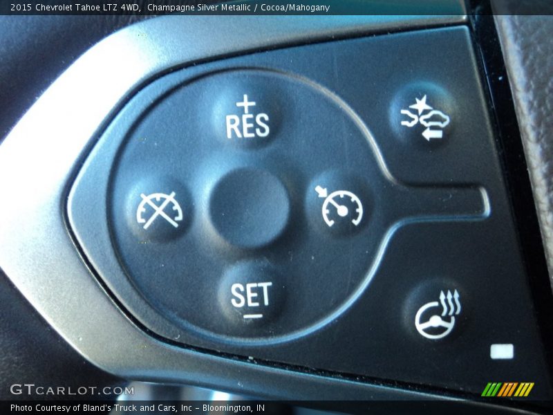 Champagne Silver Metallic / Cocoa/Mahogany 2015 Chevrolet Tahoe LTZ 4WD