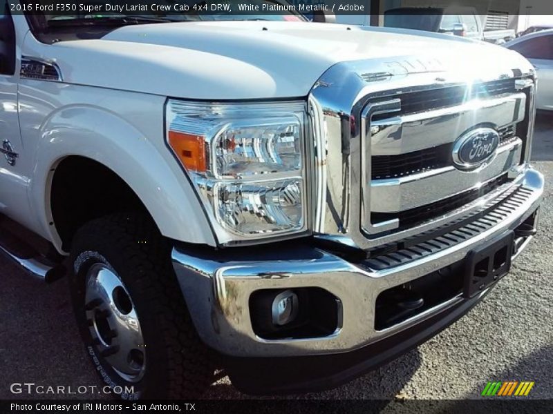 White Platinum Metallic / Adobe 2016 Ford F350 Super Duty Lariat Crew Cab 4x4 DRW