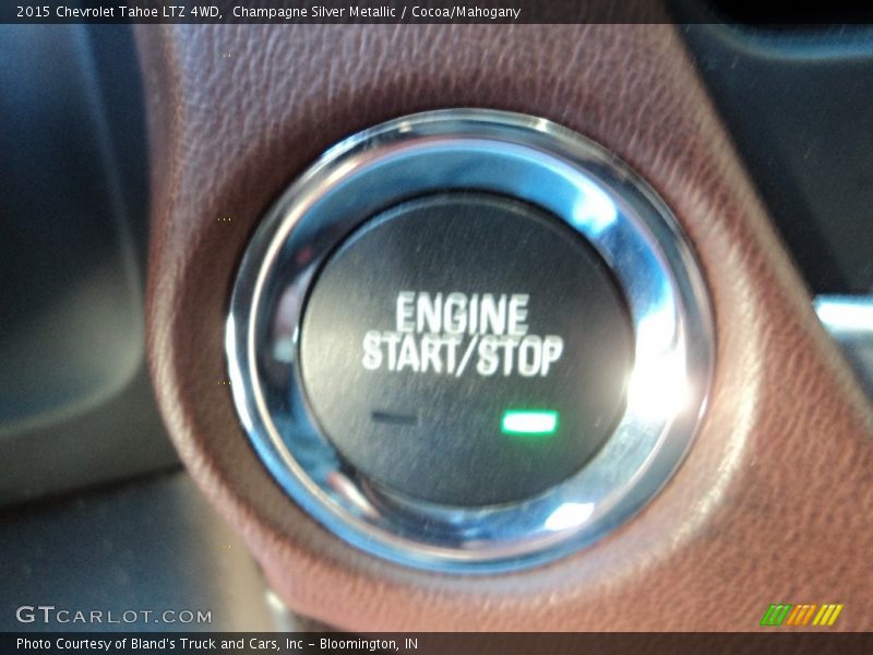 Champagne Silver Metallic / Cocoa/Mahogany 2015 Chevrolet Tahoe LTZ 4WD