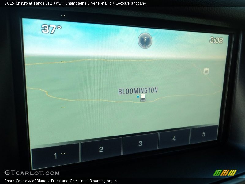 Champagne Silver Metallic / Cocoa/Mahogany 2015 Chevrolet Tahoe LTZ 4WD