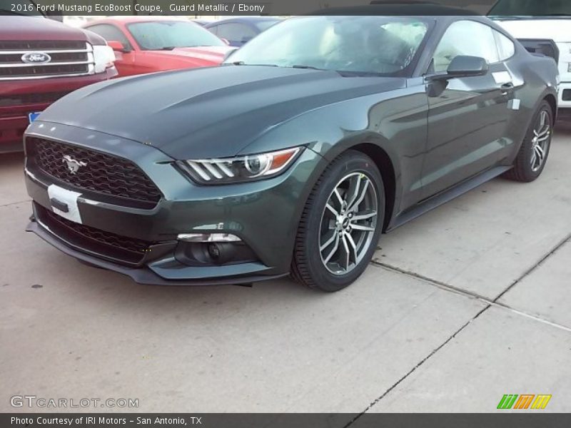 Guard Metallic / Ebony 2016 Ford Mustang EcoBoost Coupe