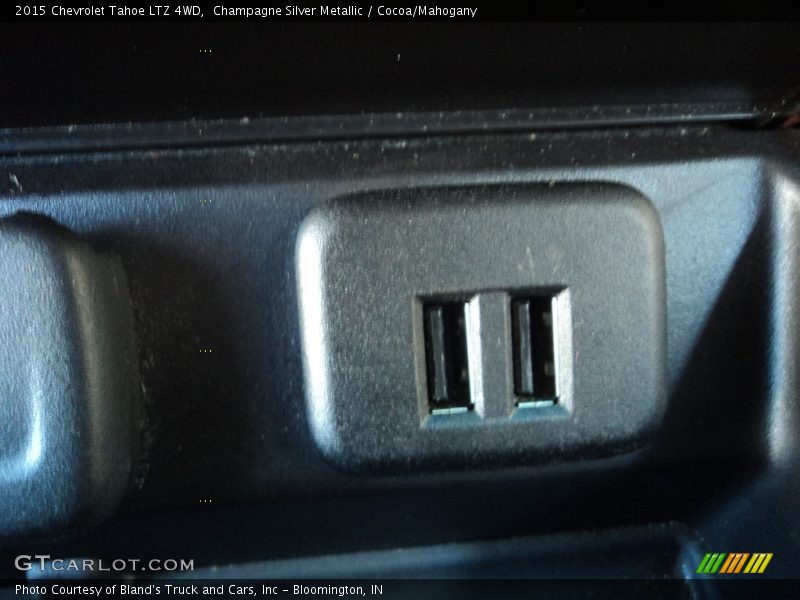 Champagne Silver Metallic / Cocoa/Mahogany 2015 Chevrolet Tahoe LTZ 4WD