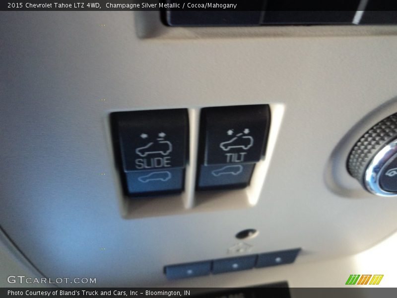 Champagne Silver Metallic / Cocoa/Mahogany 2015 Chevrolet Tahoe LTZ 4WD