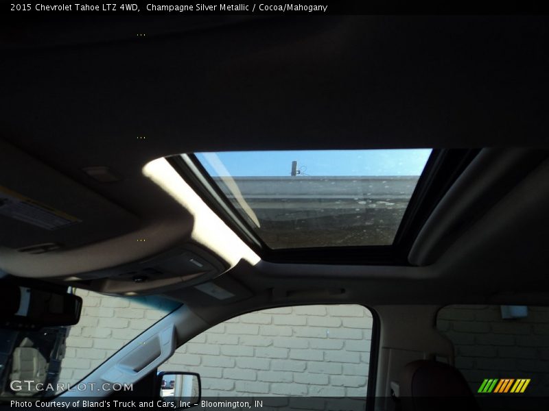 Champagne Silver Metallic / Cocoa/Mahogany 2015 Chevrolet Tahoe LTZ 4WD