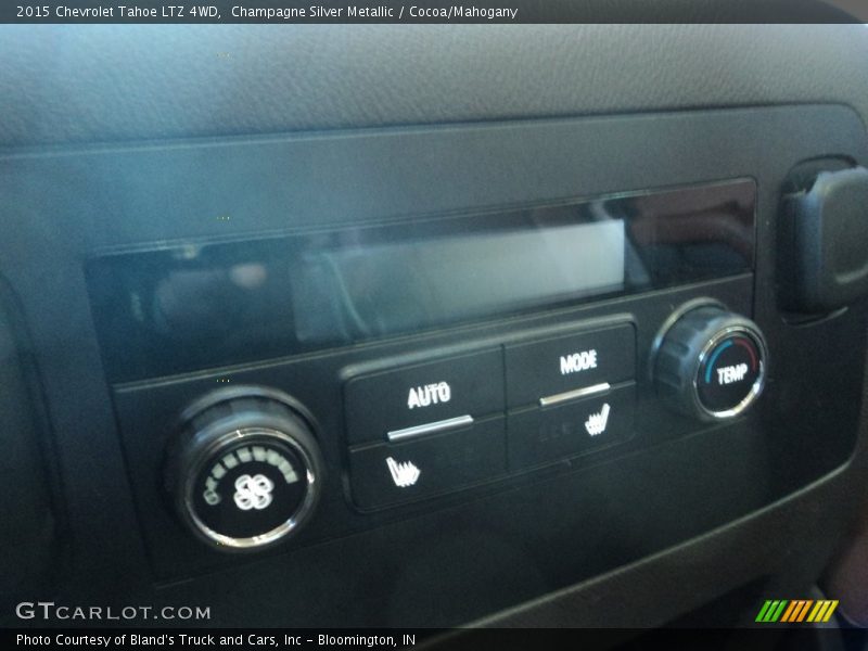 Champagne Silver Metallic / Cocoa/Mahogany 2015 Chevrolet Tahoe LTZ 4WD