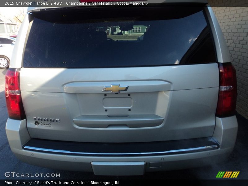 Champagne Silver Metallic / Cocoa/Mahogany 2015 Chevrolet Tahoe LTZ 4WD