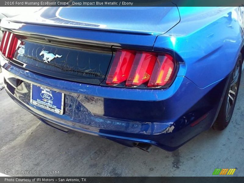 Deep Impact Blue Metallic / Ebony 2016 Ford Mustang EcoBoost Coupe