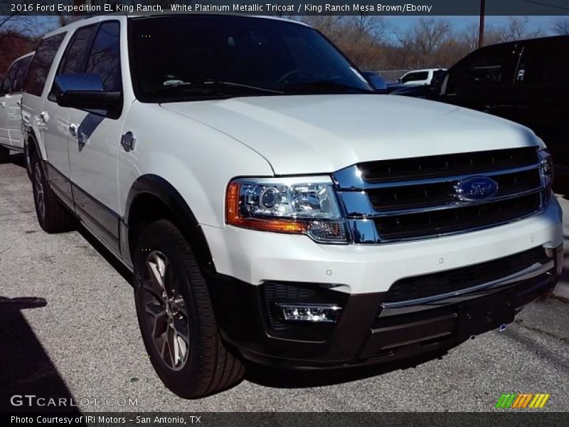 White Platinum Metallic Tricoat / King Ranch Mesa Brown/Ebony 2016 Ford Expedition EL King Ranch