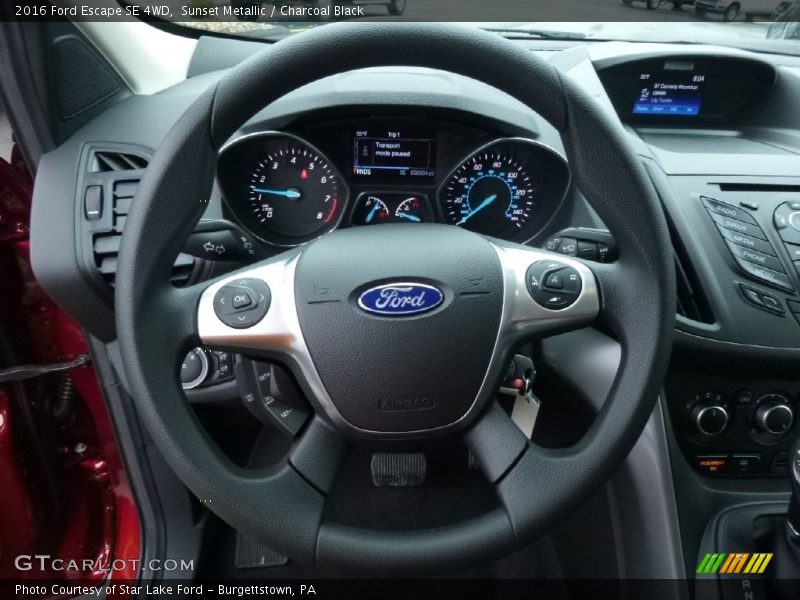 Sunset Metallic / Charcoal Black 2016 Ford Escape SE 4WD
