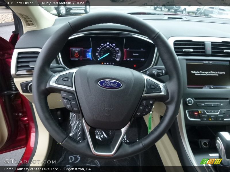 Ruby Red Metallic / Dune 2016 Ford Fusion SE