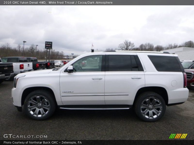 White Frost Tricoat / Cocoa/Dark Atmosphere 2016 GMC Yukon Denali 4WD